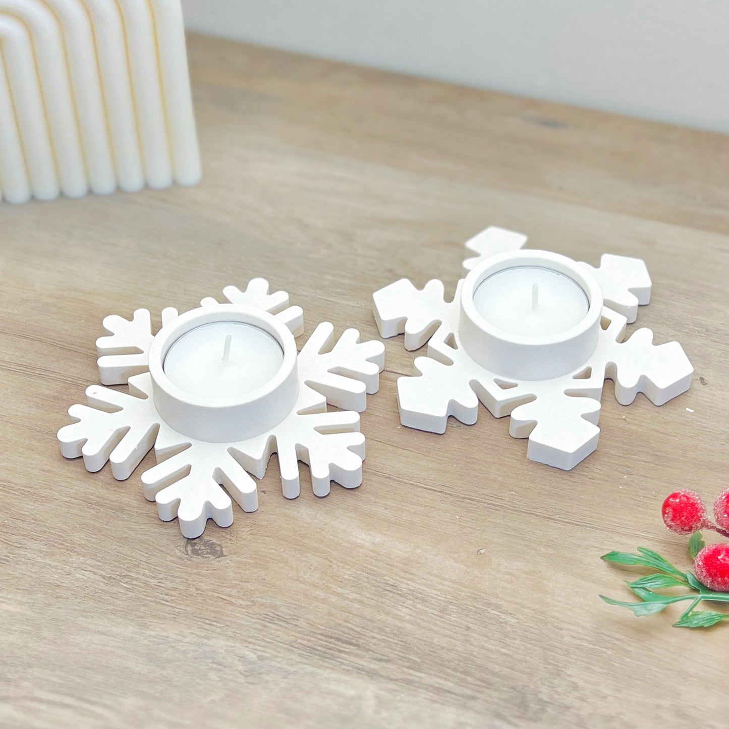 Snowflake Tealight Holder - Christmas Snowflake Candle Holder - Xmas Decor