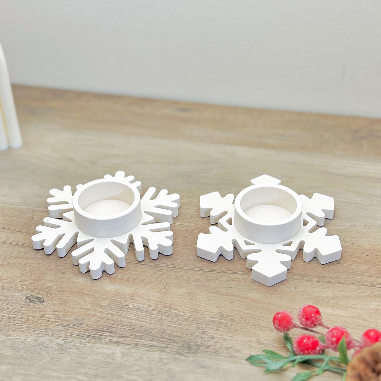 Snowflake Tealight Holder - Christmas Snowflake Candle Holder - Xmas Decor