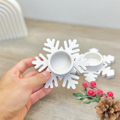 Snowflake Tealight Holder - Christmas Snowflake Candle Holder - Xmas Decor