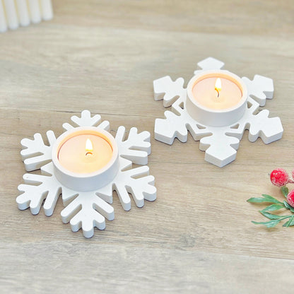 Snowflake Tealight Holder - Christmas Snowflake Candle Holder - Xmas Decor