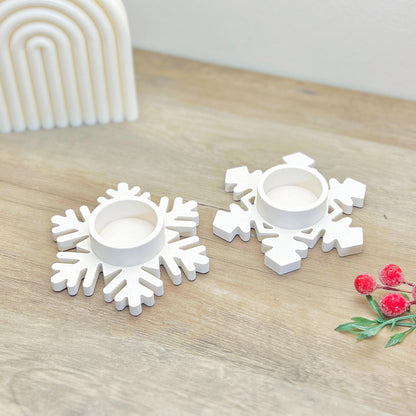 Snowflake Tealight Holder - Christmas Snowflake Candle Holder - Xmas Decor