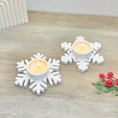 Snowflake Tealight Holder - Christmas Snowflake Candle Holder - Xmas Decor