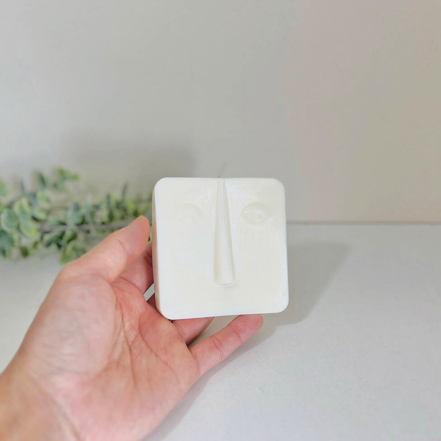 Square Moai Candle - Square Face Candles - Geometric Candle - Sculptural Candles