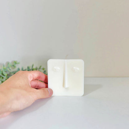 Square Moai Candle - Square Face Candles - Geometric Candle - Sculptural Candles