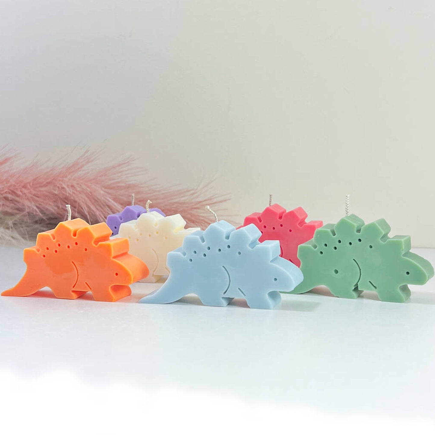 Dinosaur Candle Stegosaurus Gift - Jurassic Dinosaur Gifts - Cake Topper Birthday Candles