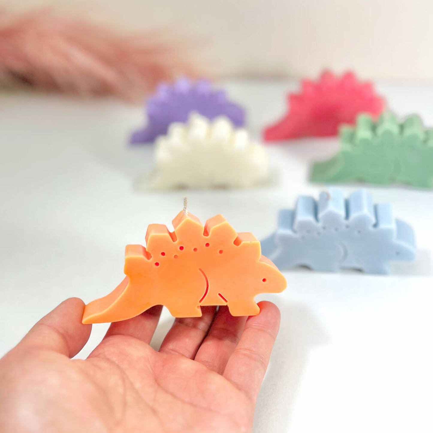 Dinosaur Candle Stegosaurus Gift - Jurassic Dinosaur Gifts - Cake Topper Birthday Candles