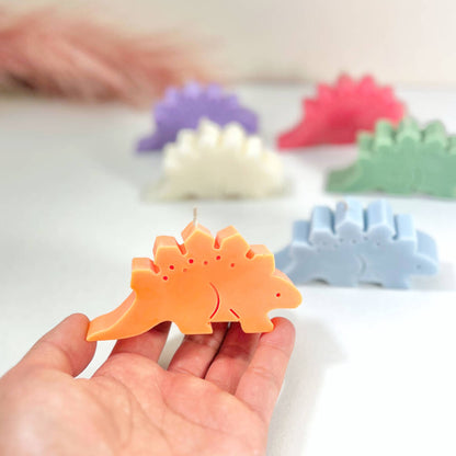 Dinosaur Candle Stegosaurus Gift - Jurassic Dinosaur Gifts - Cake Topper Birthday Candles