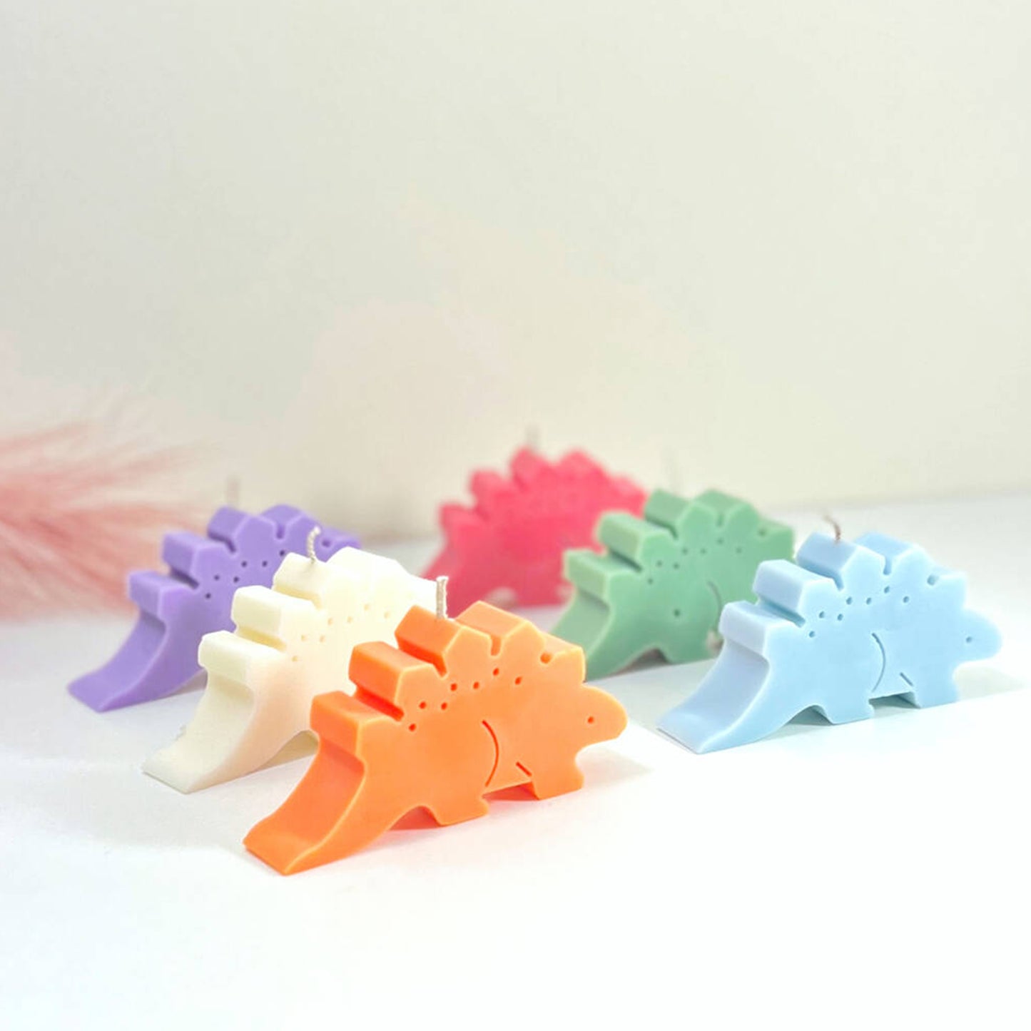 Dinosaur Candle Stegosaurus Gift - Jurassic Dinosaur Gifts - Cake Topper Birthday Candles