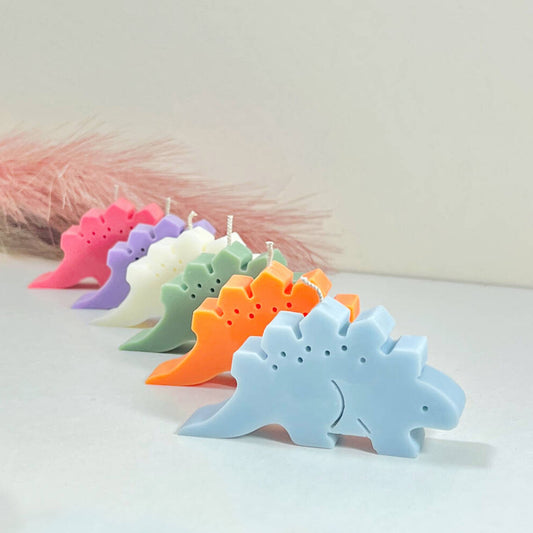 Dinosaur Candle Stegosaurus Gift - Jurassic Dinosaur Gifts - Cake Topper Birthday Candles