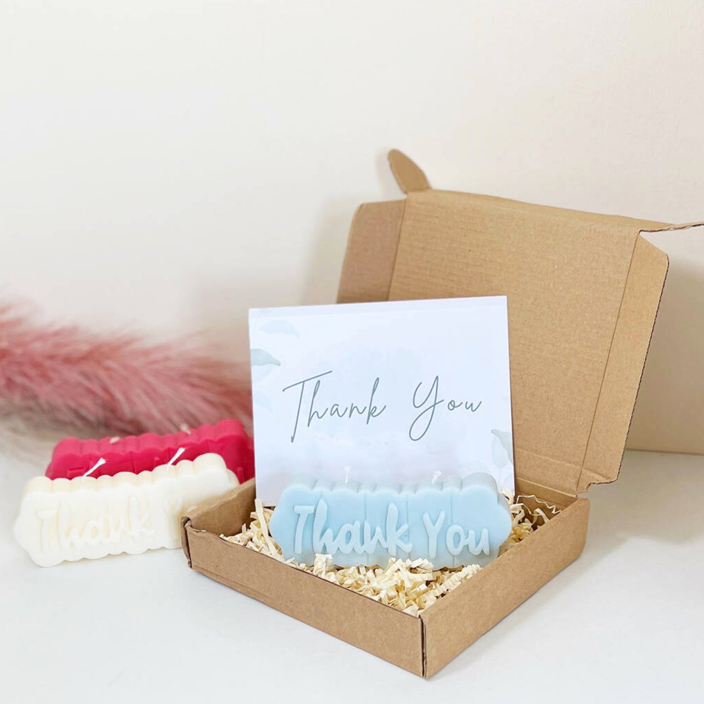 Thank You Gift Candle with Free Thank You Card - Soy Wax Candle Gift Set