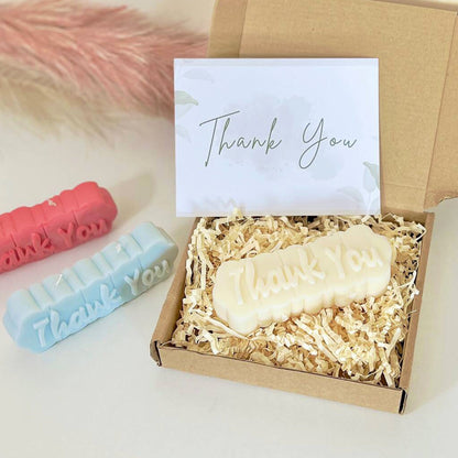 Thank You Gift Candle with Free Thank You Card - Soy Wax Candle Gift Set