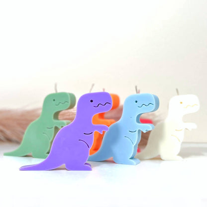 Dinosaur Candle Tyrannosaurus Gift - Trex Shape Candles - Birthday Cake Topper