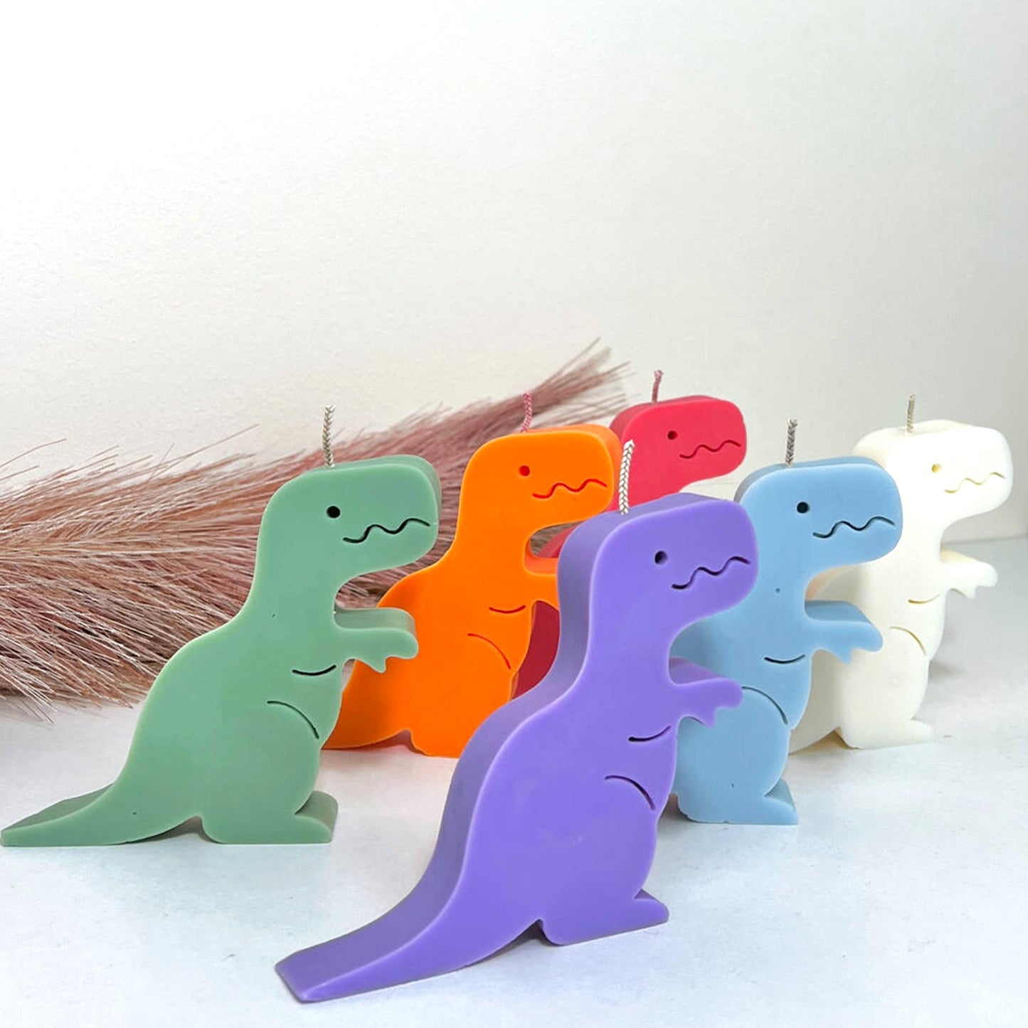 Dinosaur Candle Tyrannosaurus Gift - Trex Shape Candles - Birthday Cake Topper