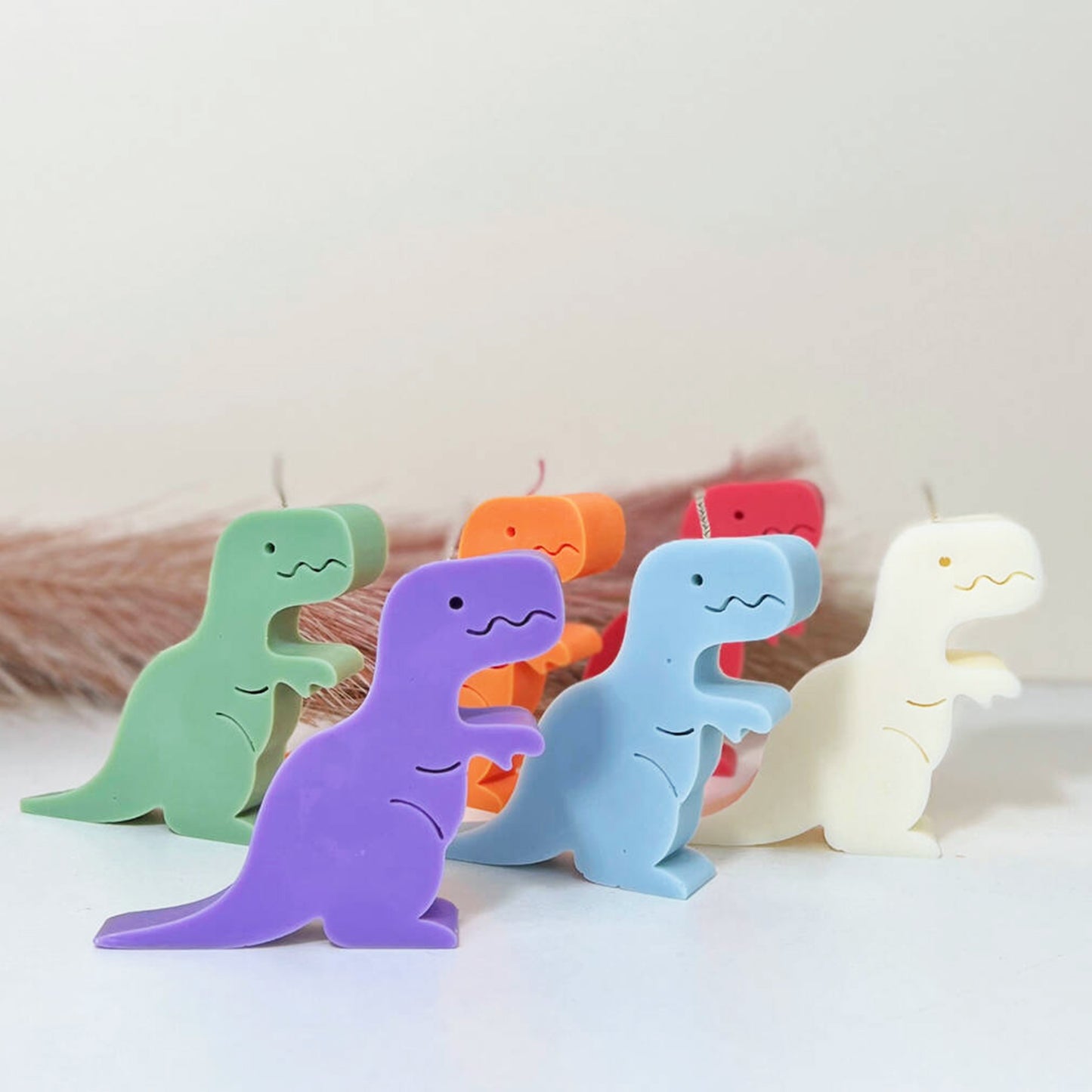 Dinosaur Candle Tyrannosaurus Gift - Trex Shape Candles - Birthday Cake Topper