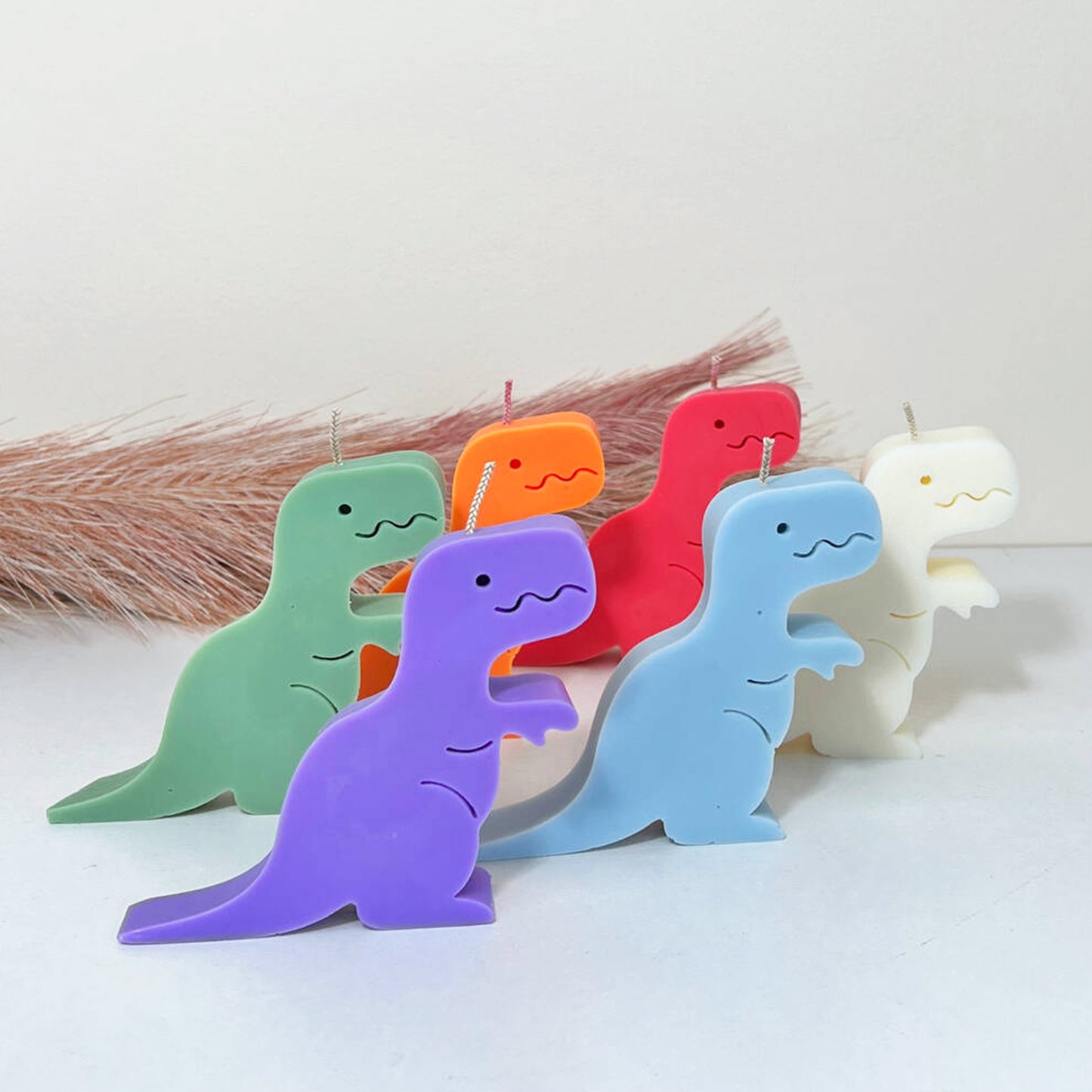 Dinosaur Candle Tyrannosaurus Gift - Trex Shape Candles - Birthday Cake Topper