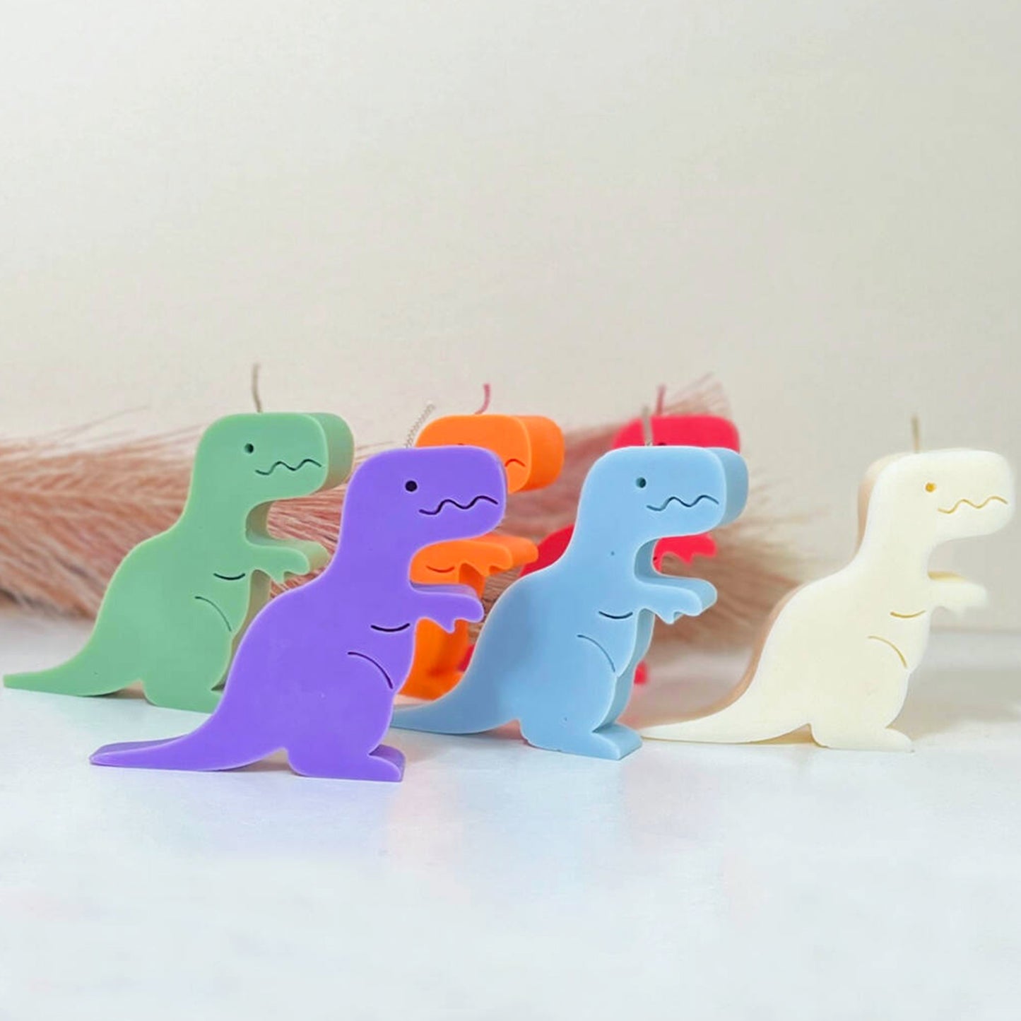 Dinosaur Candle Tyrannosaurus Gift - Trex Shape Candles - Birthday Cake Topper