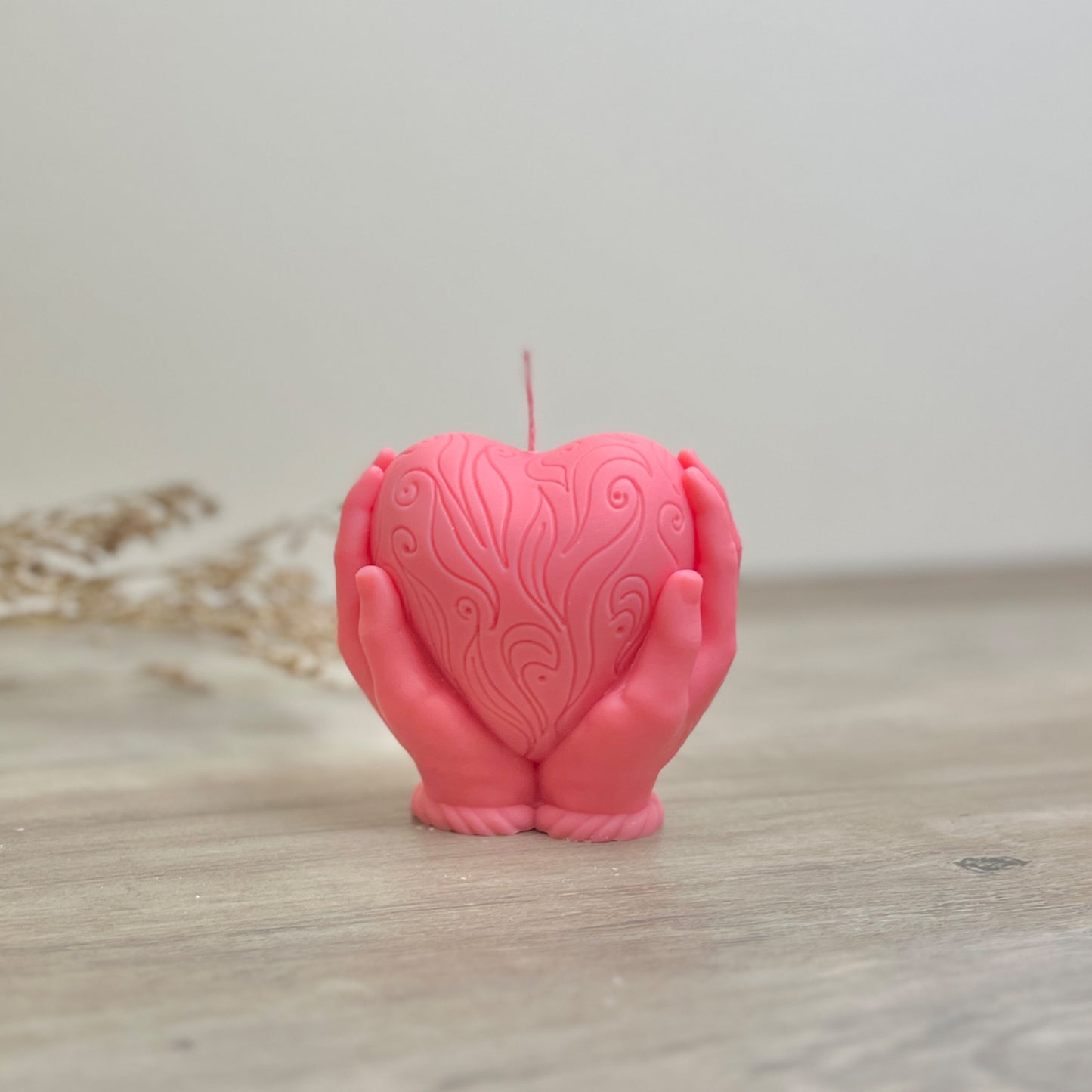 Pink Love Heart Valentine's Day Candles - Scented Candle Valentine Gift for Her