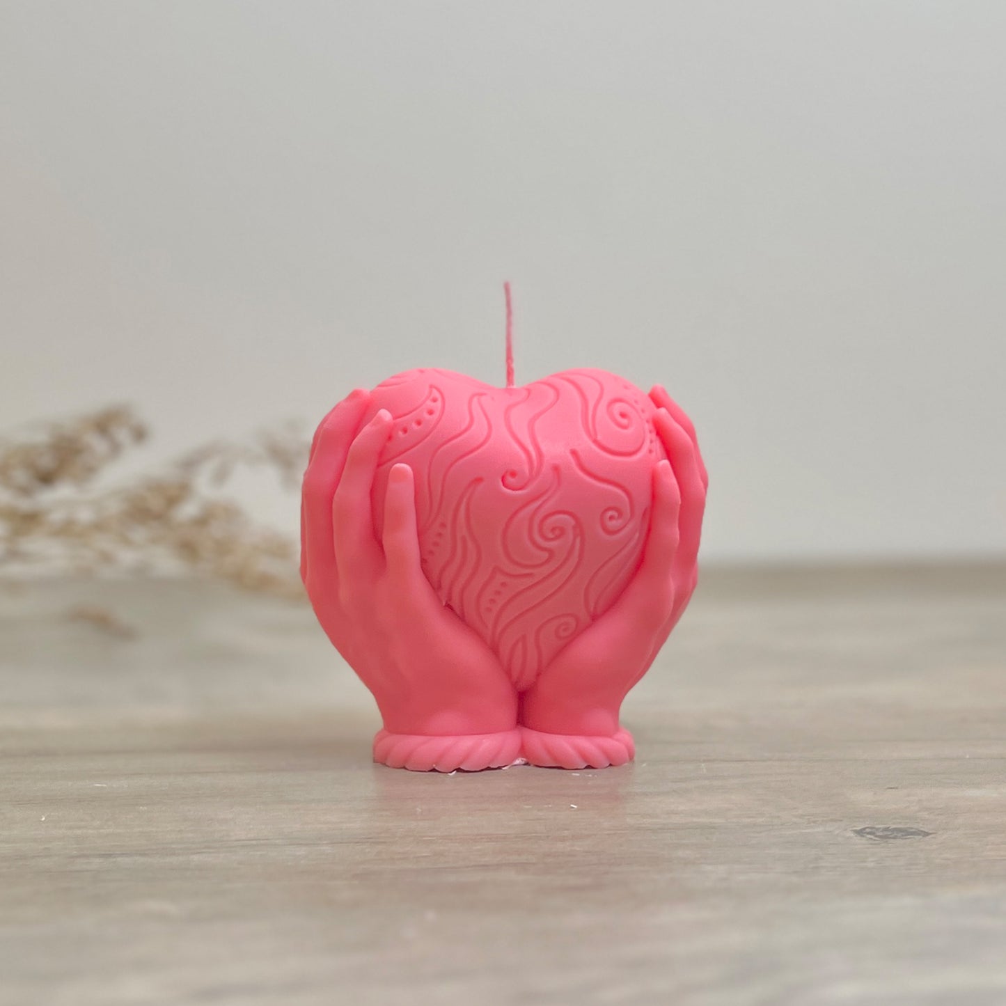 Pink Love Heart Valentine's Day Candles - Scented Candle Valentine Gift for Her