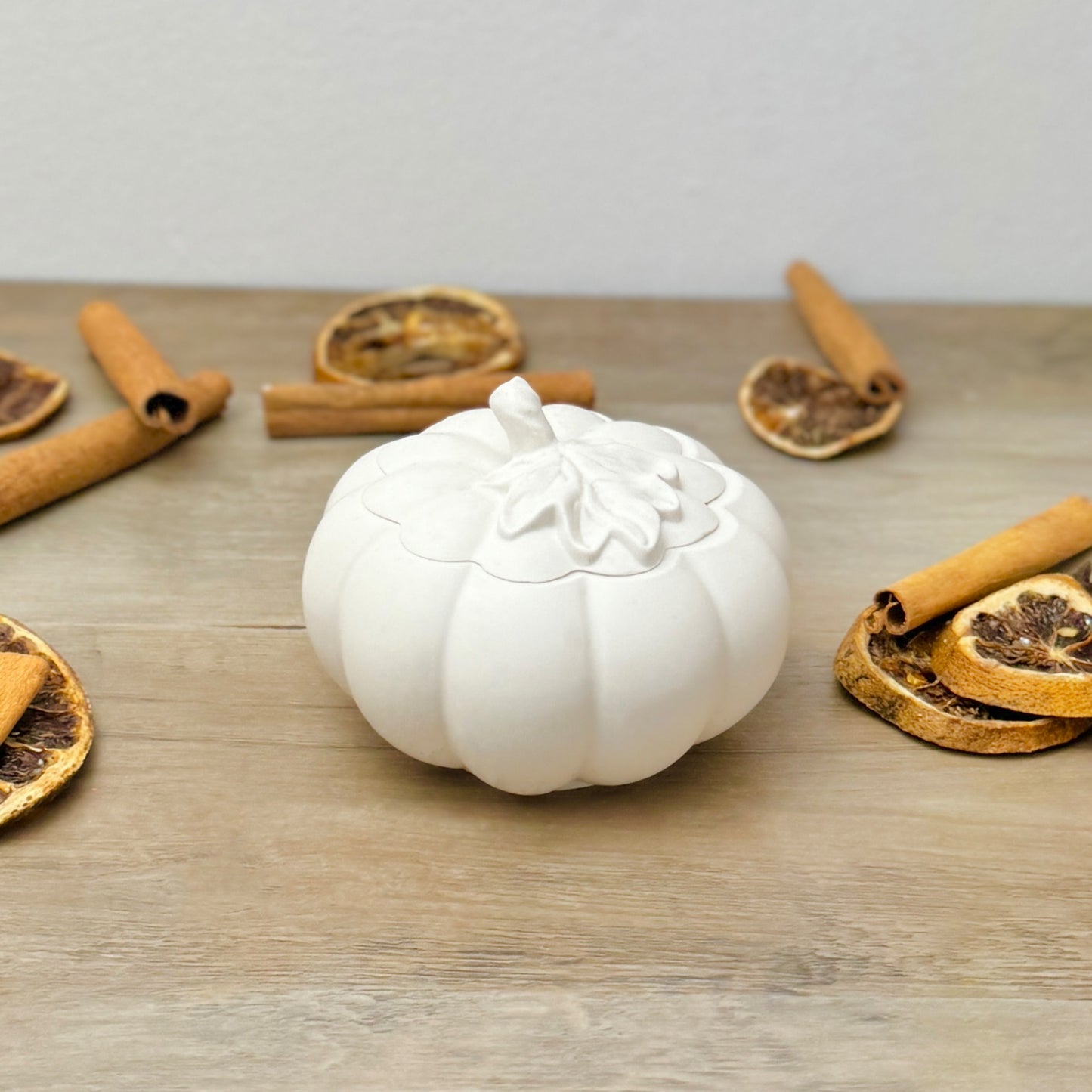 White Pumpkin Decorative Bowl - Autumn Home Decor Trinket Box - Halloween Decor