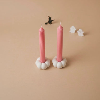 White Pumpkin Candle Holder - Autumn Decor
