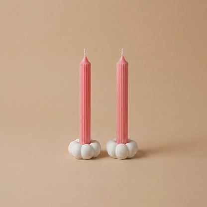 White Pumpkin Candle Holder - Autumn Decor