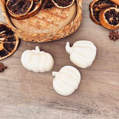 White Pumpkin Tea Light Candle Set - Spice Pumpkin Candles - Autumn Candle