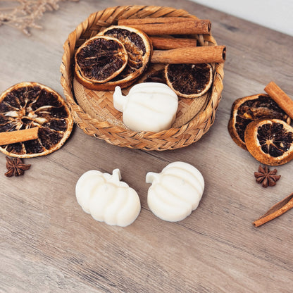 White Pumpkin Tea Light Candle Set - Spice Pumpkin Candles - Autumn Candle