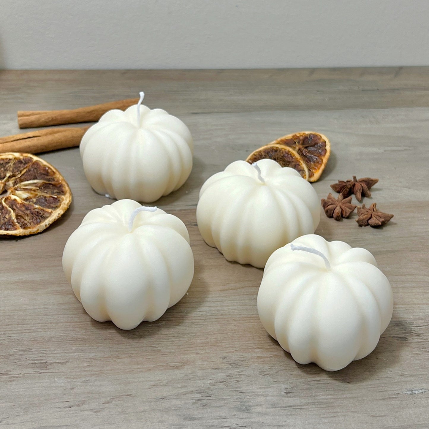 White Pumpkin Candle - Pumpkin Spice Candles - Halloween Decoration