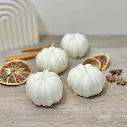 White Pumpkin Candle - Pumpkin Spice Candles - Halloween Decoration