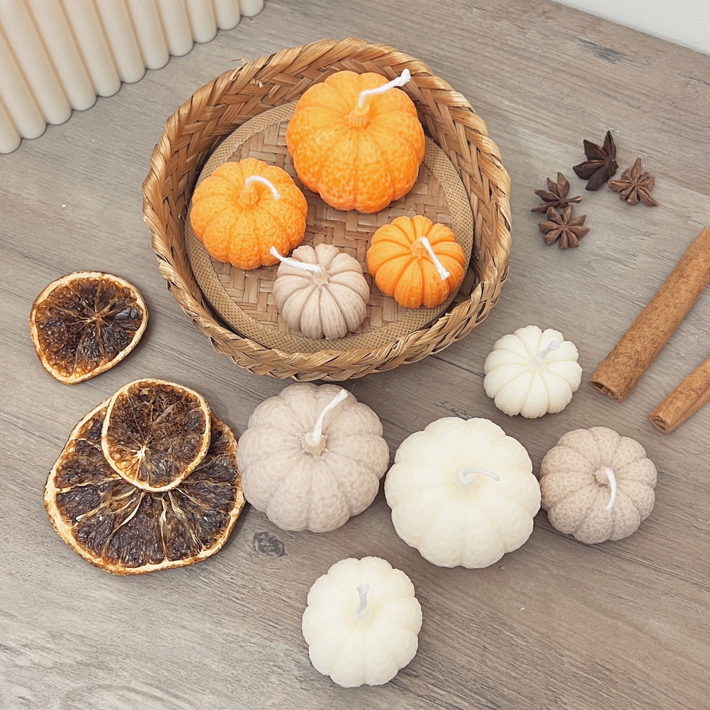 Autumn Pumpkin Shape Tealights - Orange Pumpkin Candles - Autumn Home Decor