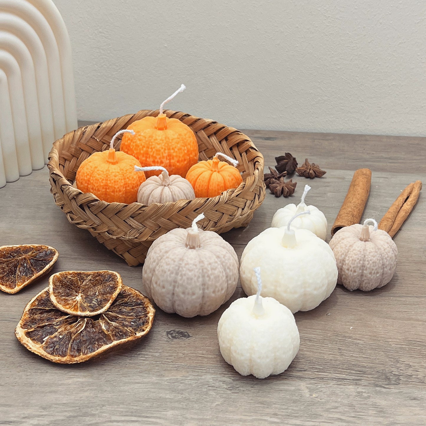 Autumn Pumpkin Shape Tealights - Orange Pumpkin Candles - Autumn Home Decor