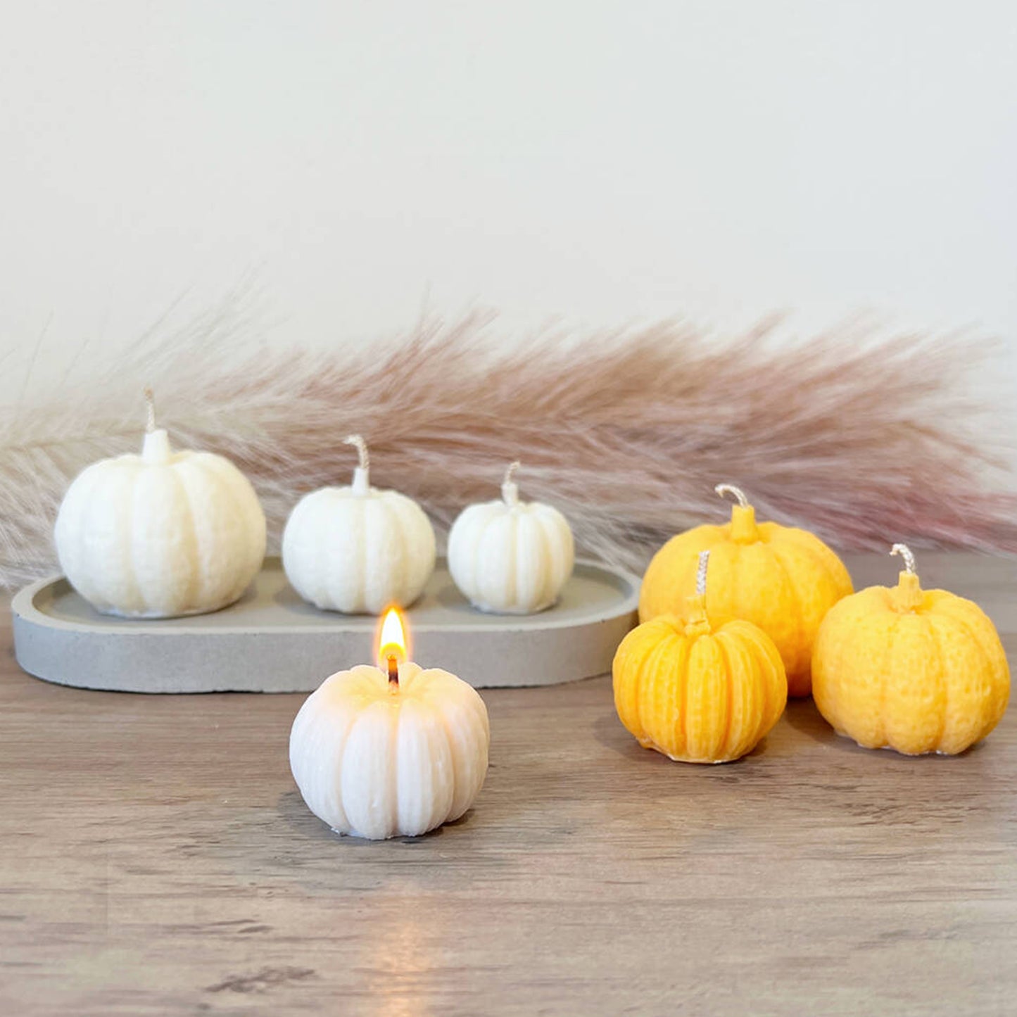 Autumn Pumpkin Shape Tealights - Orange Pumpkin Candles - Autumn Home Decor