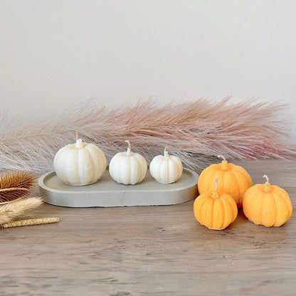 Autumn Pumpkin Shape Tealights - Orange Pumpkin Candles - Autumn Home Decor