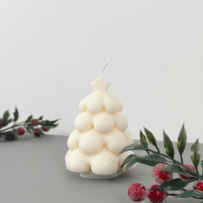 White Christmas Tree Candle - Christmas Scented Candle