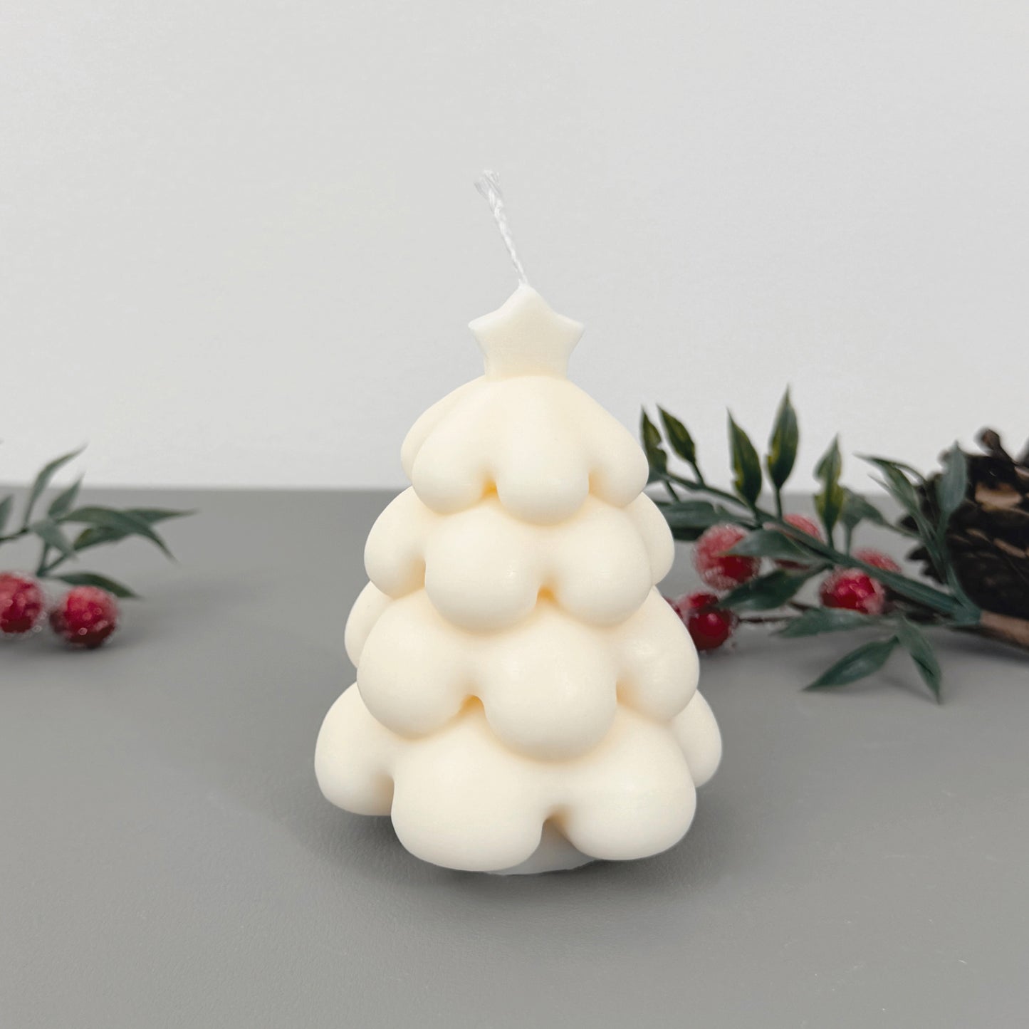 White Christmas Tree Candle - Christmas Scented Candle