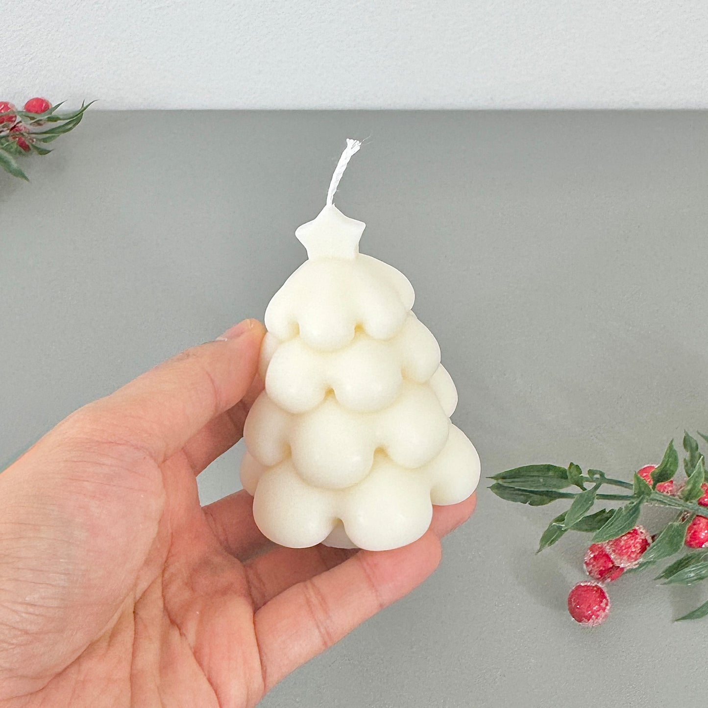 White Christmas Tree Candle - Christmas Scented Candle