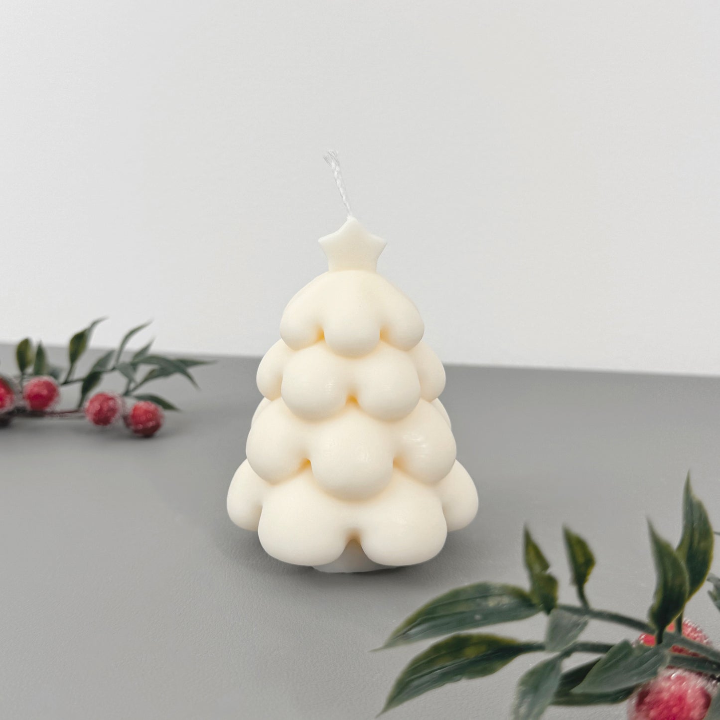 White Christmas Tree Candle - Christmas Scented Candle