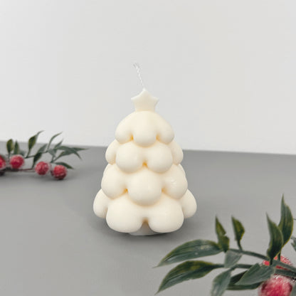White Christmas Tree Candle - Christmas Scented Candle