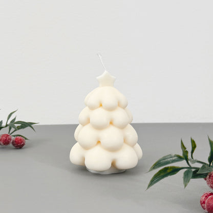 White Christmas Tree Candle - Christmas Scented Candle