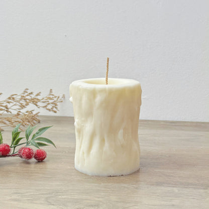 Traditional Christmas Candle - Stag Christmas Pillar Candle - Christmas Reindeer Decoration