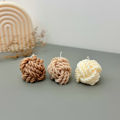 Wool Yarn Ball Candles - Wool Knot Candle - Knitting Gifts