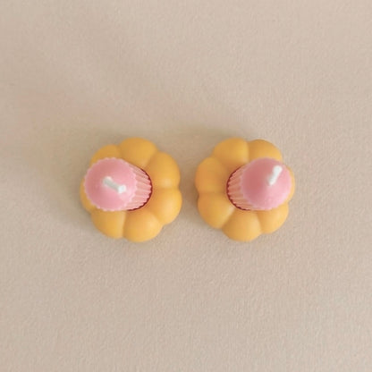 Yellow Mini Pumpkin Taper Candle Holder