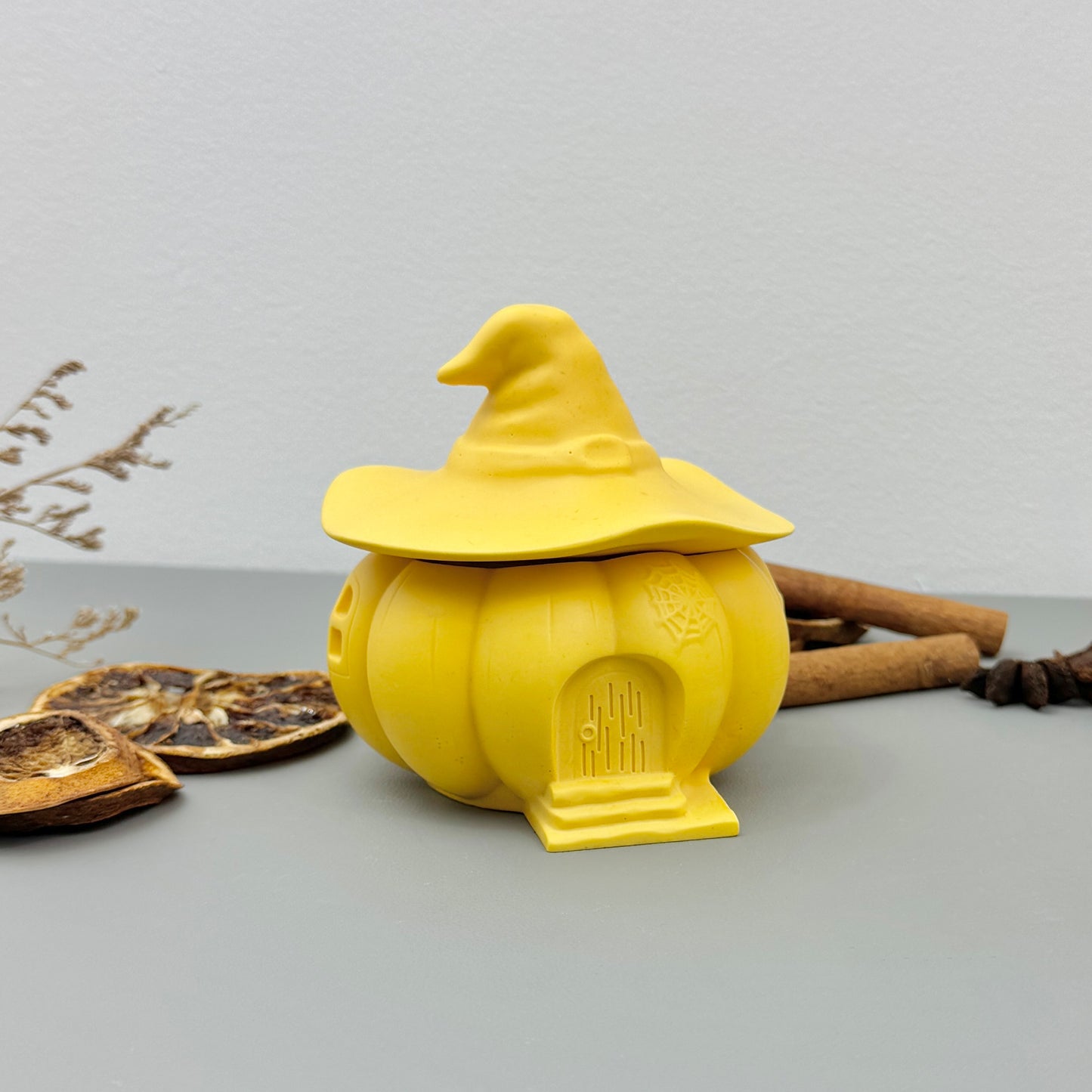 Yellow Witch House Decorative Bowl – Witchy Halloween Decoration