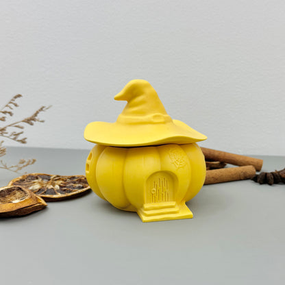 Yellow Witch House Decorative Bowl – Witchy Halloween Decoration
