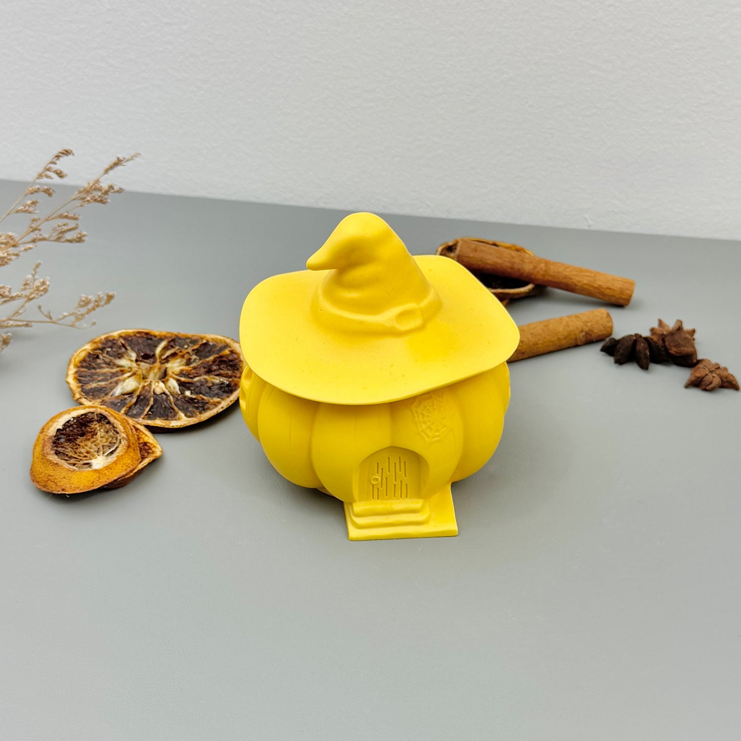 Yellow Witch House Decorative Bowl – Witchy Halloween Decoration