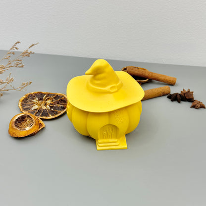 Yellow Witch House Decorative Bowl – Witchy Halloween Decoration