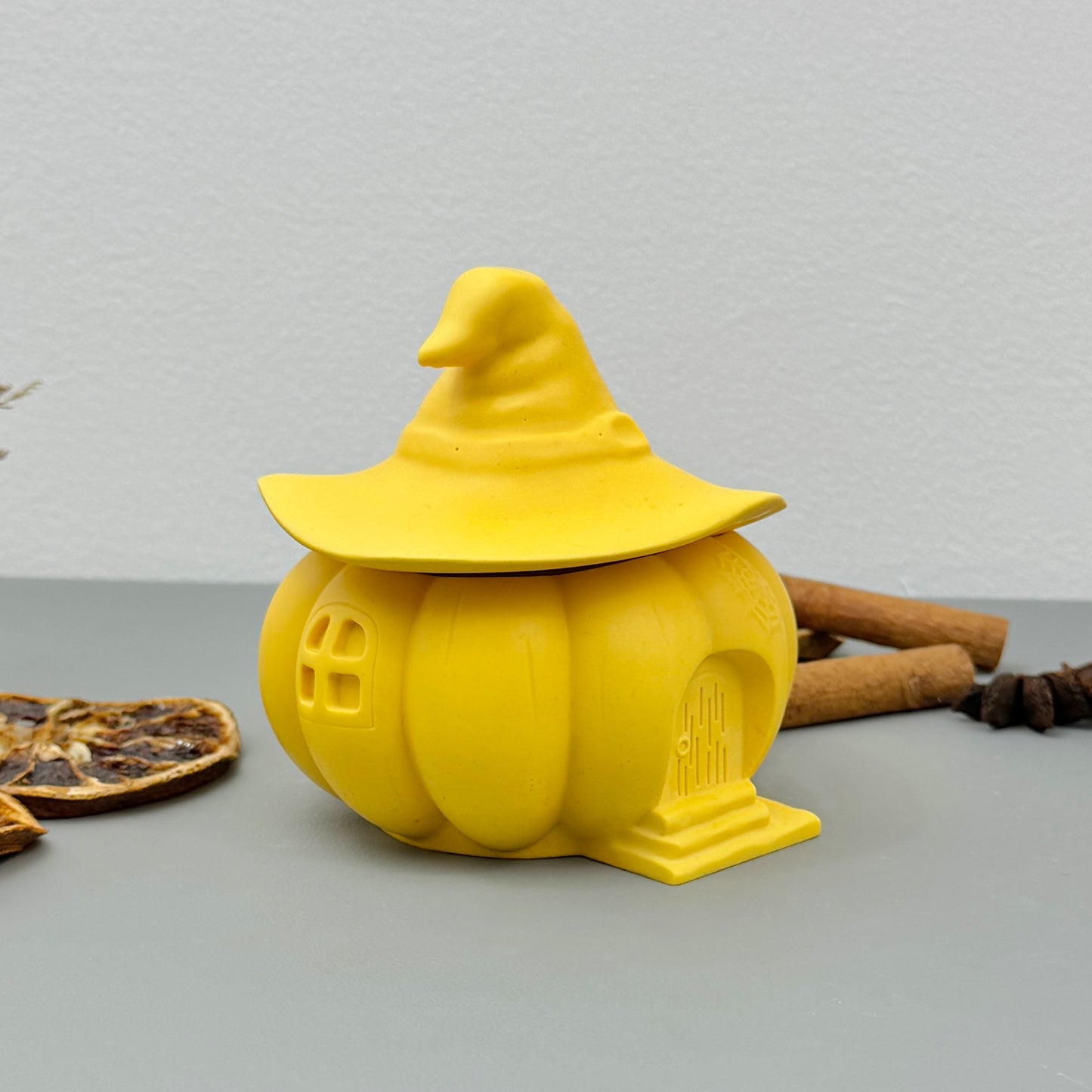 Yellow Witch House Decorative Bowl – Witchy Halloween Decoration