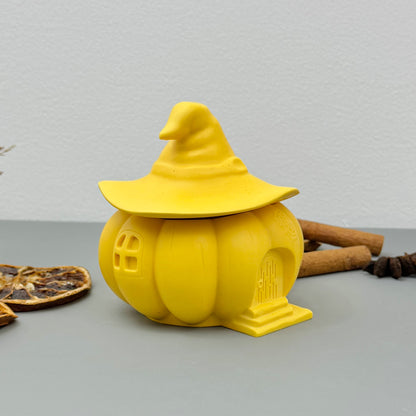 Yellow Witch House Decorative Bowl – Witchy Halloween Decoration