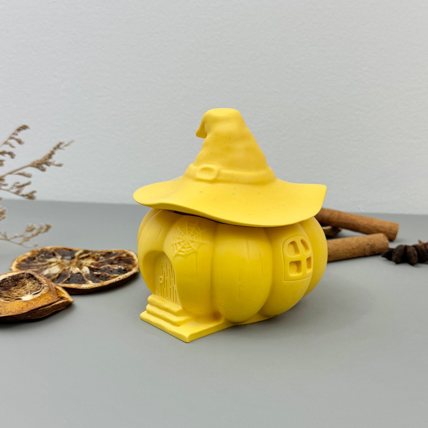Yellow Witch House Decorative Bowl – Witchy Halloween Decoration