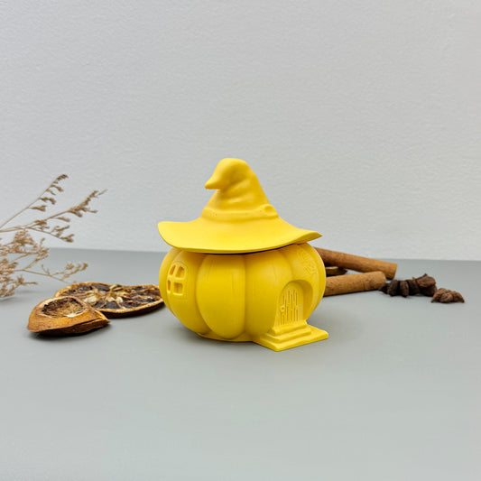 Yellow Witch House Decorative Bowl – Witchy Halloween Decoration